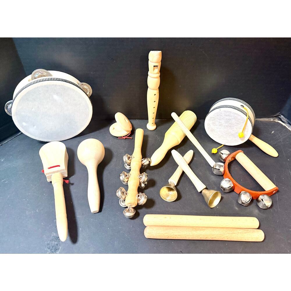 WoodenEdu Eco Friendly International Wooden Music 14 pc set